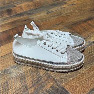 Brand New White and Silver Women's Sneakers